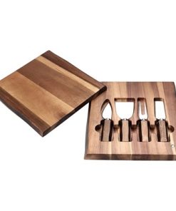 Acacia 5-Piece Cheese Knife & Board Set