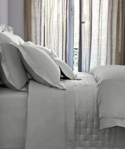 Yves Delorme - Triomphe Sateen Quilt Cover - Platinum - King