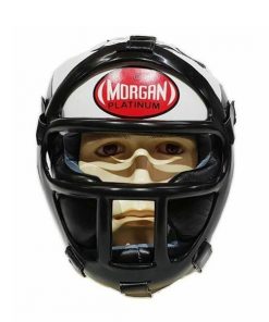Morgan Leather Head Guard With Abx Plastic Removable Grill