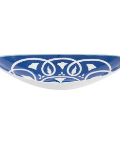 Hand Painted Pattern Oval Bowl