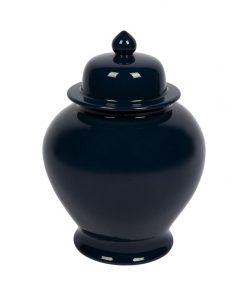 Faith Porcelain Temple Jar, Small, Deep Ocean Blue