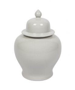 Faith Porcelain Temple Jar, Small, White
