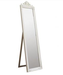 Lily Wooden Frame ChElenal Mirror, 179cm, White