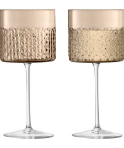 LSA International - Wicker Wine Glass - Set of 2 - Taupe