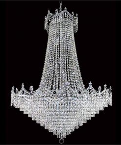 Phoebe Asfour Crystal Pendant Light / Chandelier, 82cm, Chrome