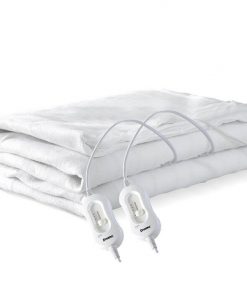 2x 450 GSM Polyster Electric Blanket Heat Warm Winter Fitted Double Size