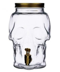 Clear Glass Skull Shaped Water Decanter