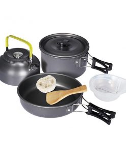 10 Pcs Camping Cookware Set Outdoor Cooking Pot Pan Portable Picnic